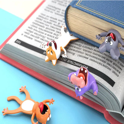 3D Stereo Cartoon Animal Bookmarks Ocean Series | Cute & Durable PVC Bookmarks for Kids (5-Pack)