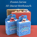 Creative 3D Stereo Cartoon Sea Animal Bookmarks - Octopus & Lobster | Durable PVC Stationery