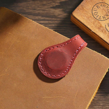 Magnetic Leather Bookmark - Double-Sided Magnetic Buckle, Vintage Book Page Divider & Clip, Durable Stationery Accessory