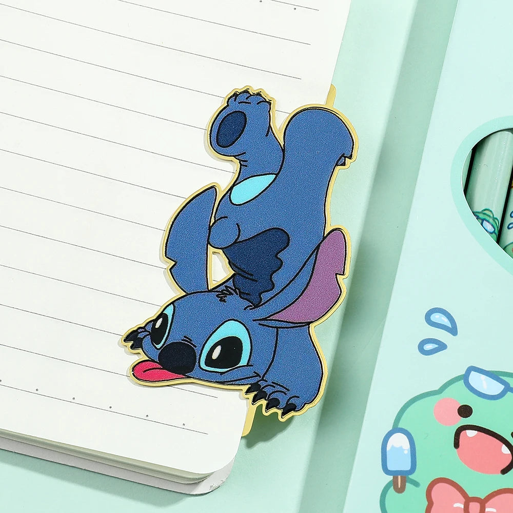 Cute Stitch Metal Bookmarks - Durable Cartoon Anime Gifts for Kids, Students, & Fans