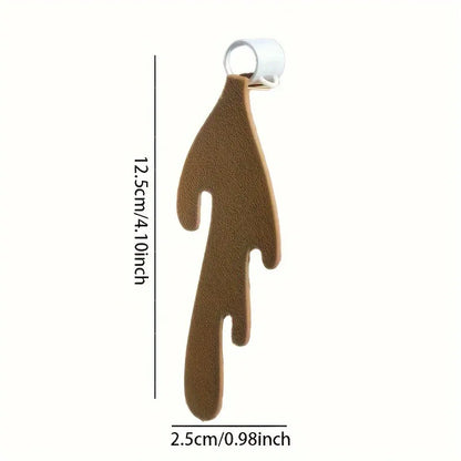 Cute Spilled Coffee Corner Bookmark Durable Plastic & Leather, Fun & Quirky Design, Perfect for Students & Book Lovers