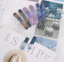 2 PCS Misty Fantasy Clouds, Sea & Forest Landscape Magnetic Bookmarks - Durable & Artistic Page Holders