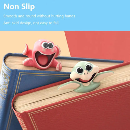 Cartoon Sea Animal Bookmarks PVC 3D Octopus & Lobster Design, Durable & Waterproof, Perfect for Students & Book Lovers