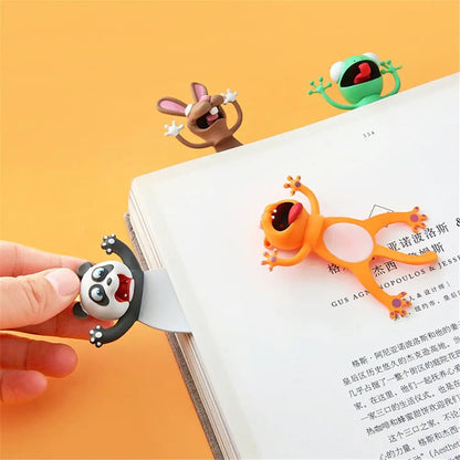 Creative 3D Stereo Cartoon Sea Animal Bookmarks - Octopus & Lobster | Durable PVC Stationery