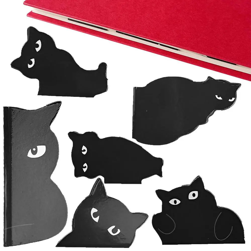 Cute Cat Magnetic Book Page Clips 6 Pack for Kids, Students & Cat Lovers | Durable & Fun