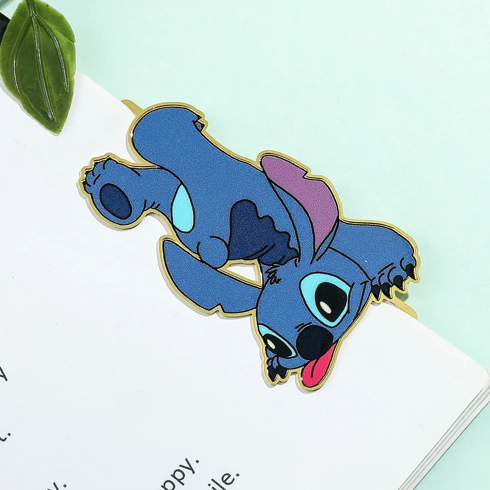 Cute Stitch Bookmark for Book Lover Gifts Disney Fans Stitch Book Page Paper Clip Mark for Friends Kids Reading Supplies