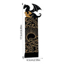 Black and Gold Dragon Bookmark with Sun and Clouds Pattern - Durable PLA Fantasy Page Holder