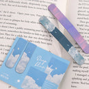2 PCS Misty Fantasy Clouds, Sea & Forest Landscape Magnetic Bookmarks - Durable & Artistic Page Holders