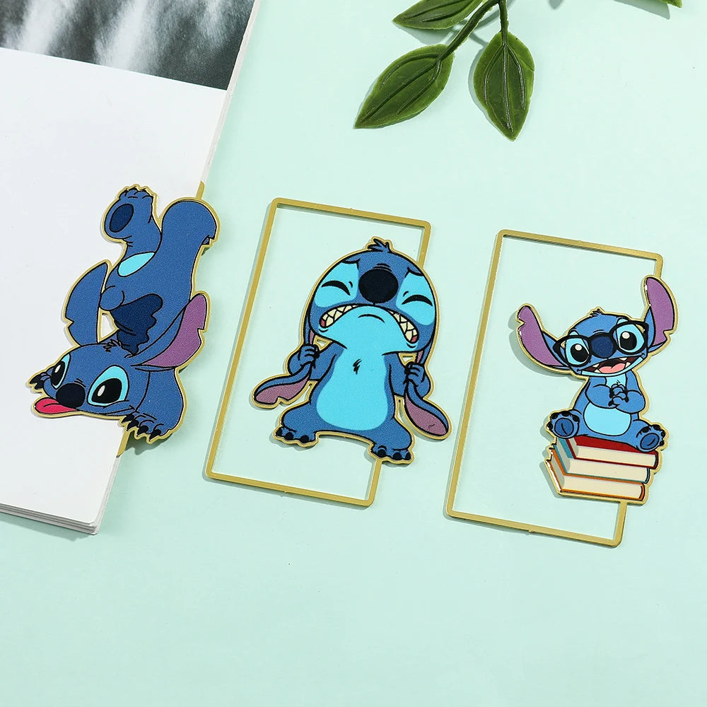 Cute Stitch Metal Bookmarks - Durable Cartoon Anime Gifts for Kids, Students, & Fans