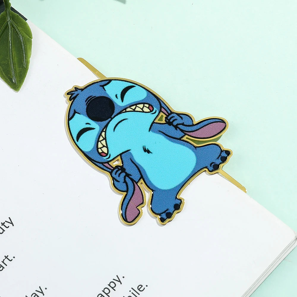 Cute Stitch Bookmark for Book Lover Gifts Disney Fans Stitch Book Page Paper Clip Mark for Friends Kids Reading Supplies