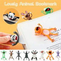 3D Stereo Cartoon Animal Bookmarks Ocean Series | Cute & Durable PVC Bookmarks for Kids (5-Pack)