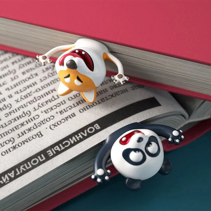 Creative 3D Stereo Cartoon Sea Animal Bookmarks - Octopus & Lobster | Durable PVC Stationery