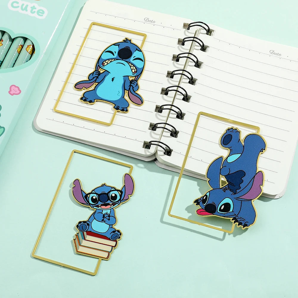 Cute Stitch Metal Bookmarks - Durable Cartoon Anime Gifts for Kids, Students, & Fans