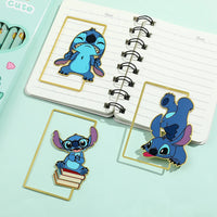 Cute Stitch Bookmark for Book Lover Gifts Disney Fans Stitch Book Page Paper Clip Mark for Friends Kids Reading Supplies