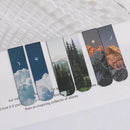 2 PCS Misty Fantasy Clouds, Sea & Forest Landscape Magnetic Bookmarks - Durable & Artistic Page Holders